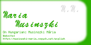 maria musinszki business card